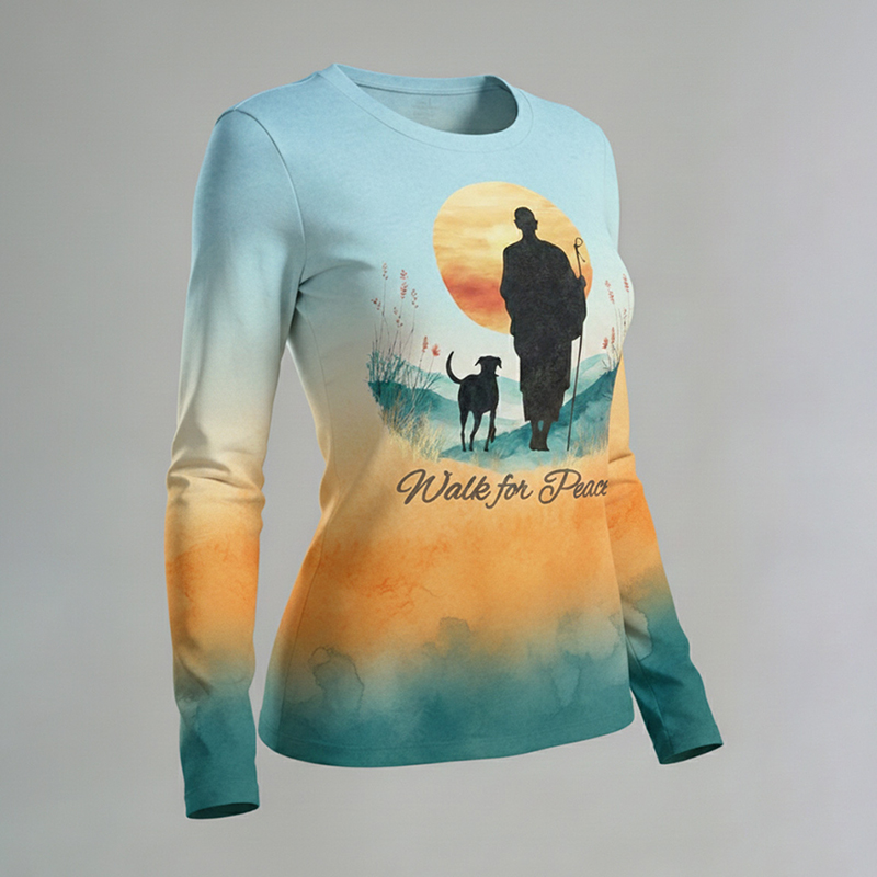 Women's Walk For Peace Tie-dye Art Print T-shirt