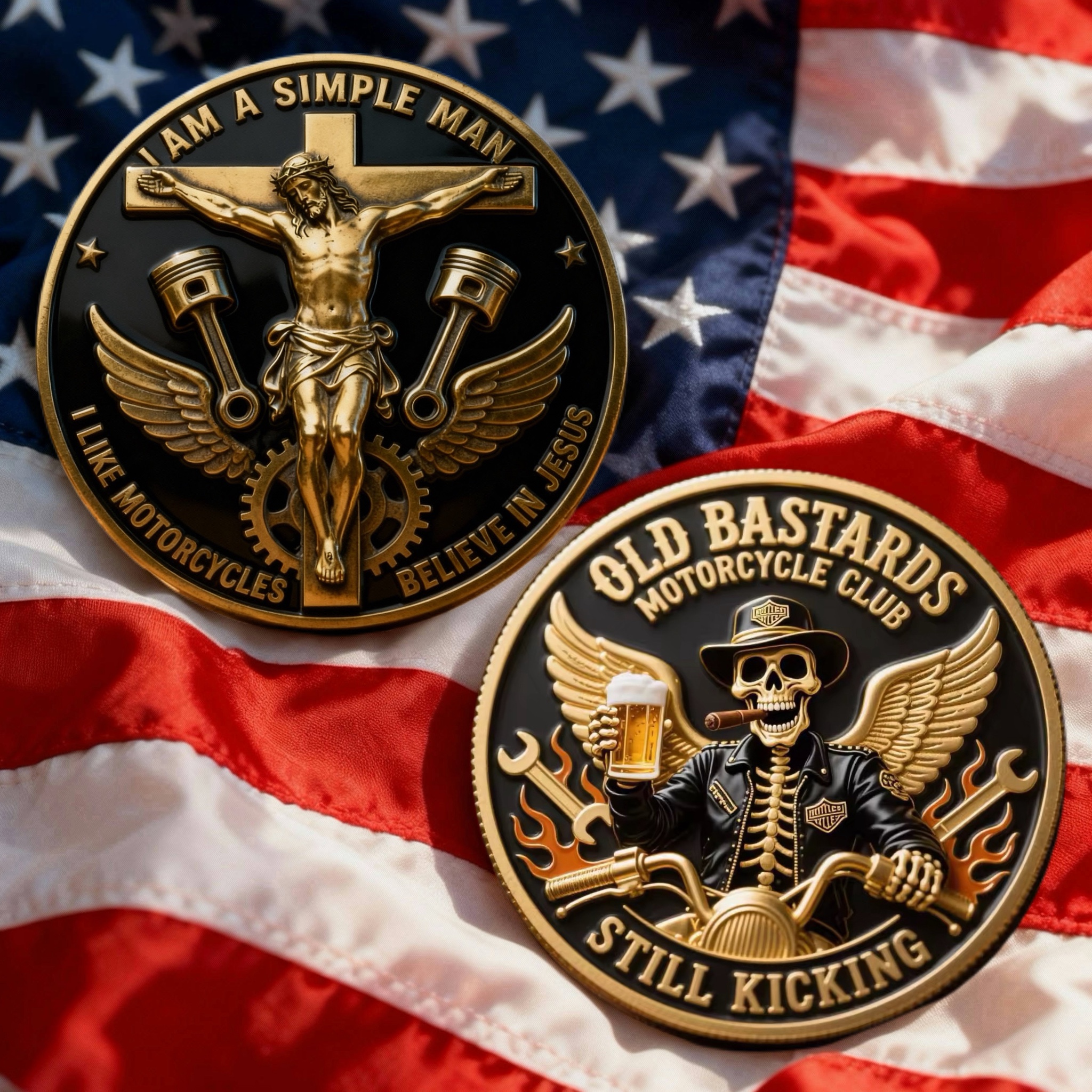Old Bastards Motorcycles Club – 🏍🙏Motorcycle Guardian Coin