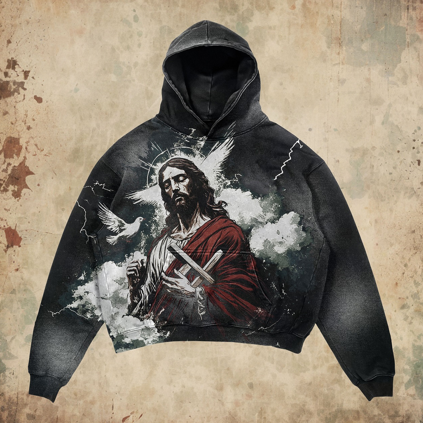 Jesus Freedom Casual Street Heavyweight Hoodie