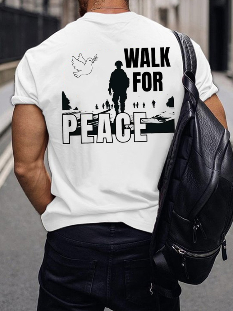 Men's Peaceful Art Print Short Sleeve T-shirt
