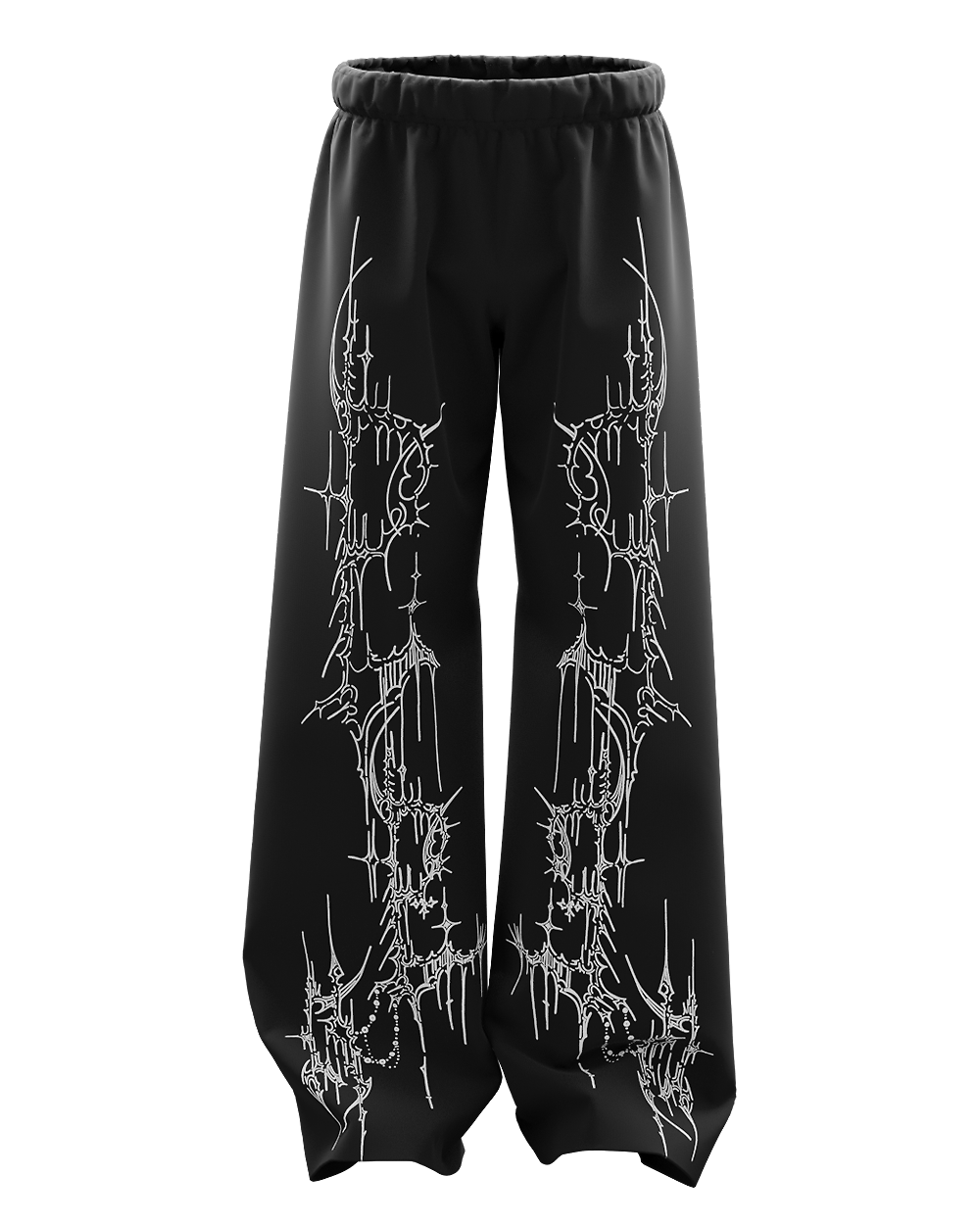 Sigilborn Black Unisex Straight Fit Baggy Pants