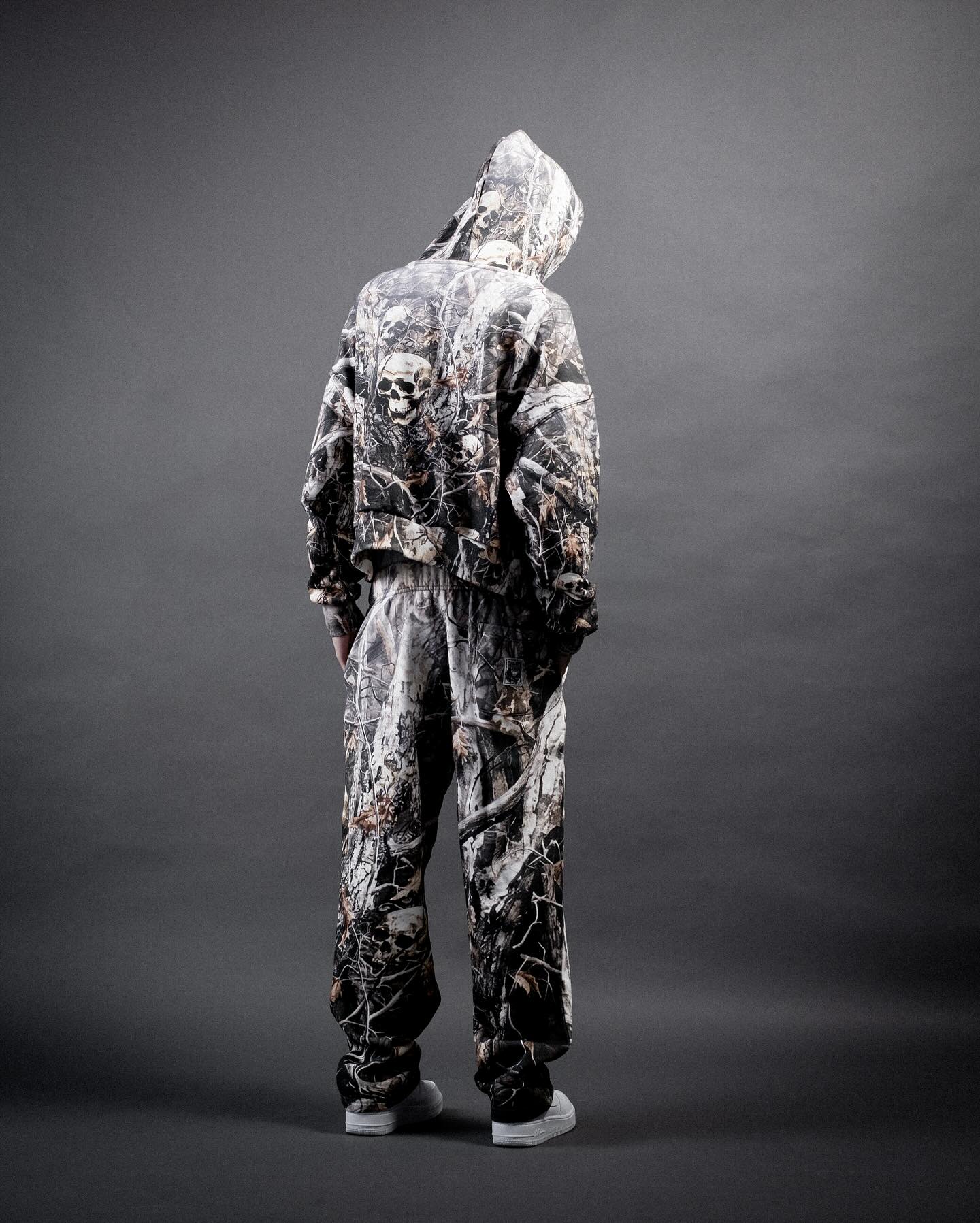 Skull Printed Camo Pants