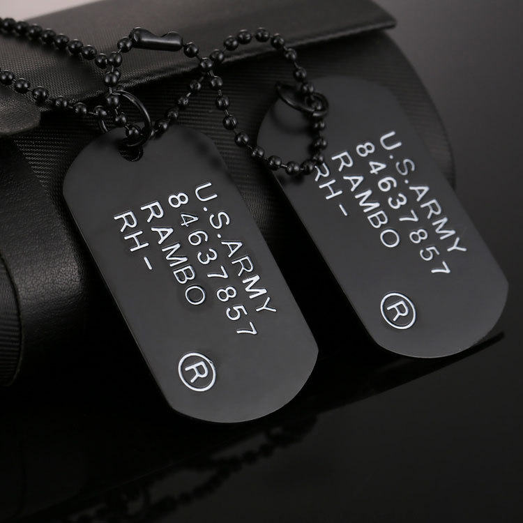 American Soldier Double Hang Tag Necklace