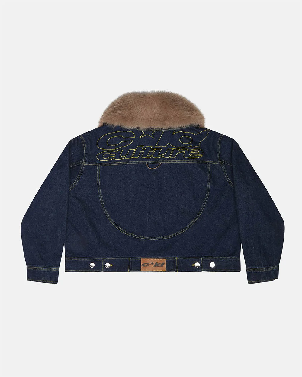 SOFT FUR DENIM JACKET RAW DENIM