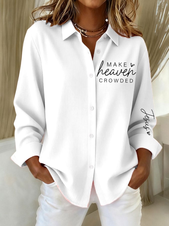 Women's Faith Print Casual Shirt