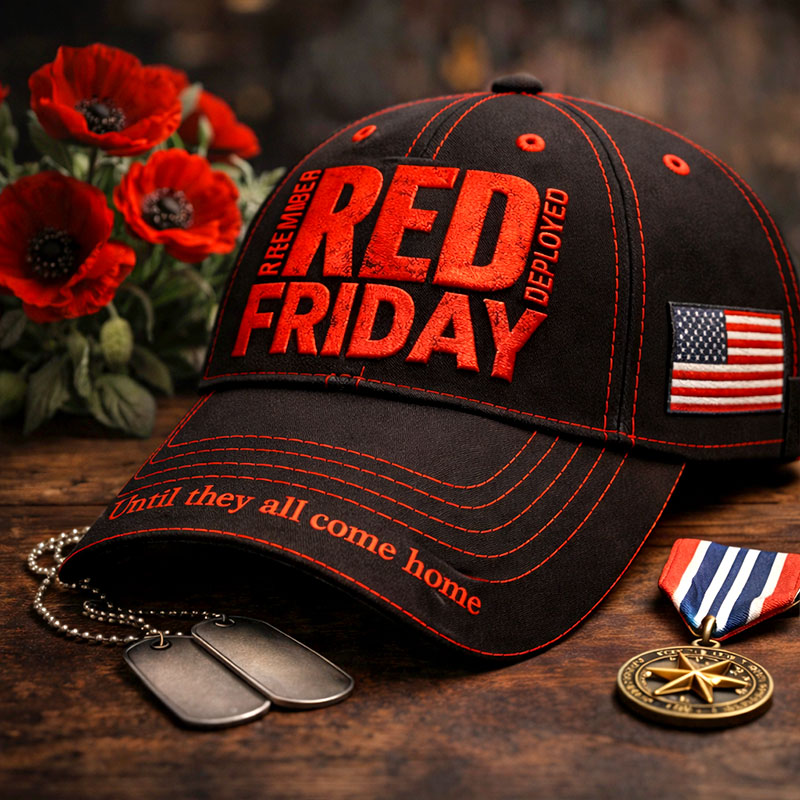 RED FRIDAY Veteran Memorial Baseball Cap