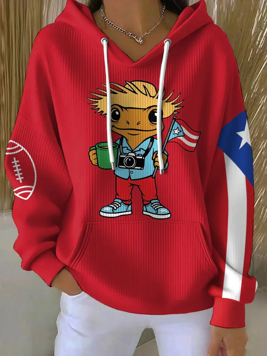 Women's Puerto Rico Print Casual Sweatshirt