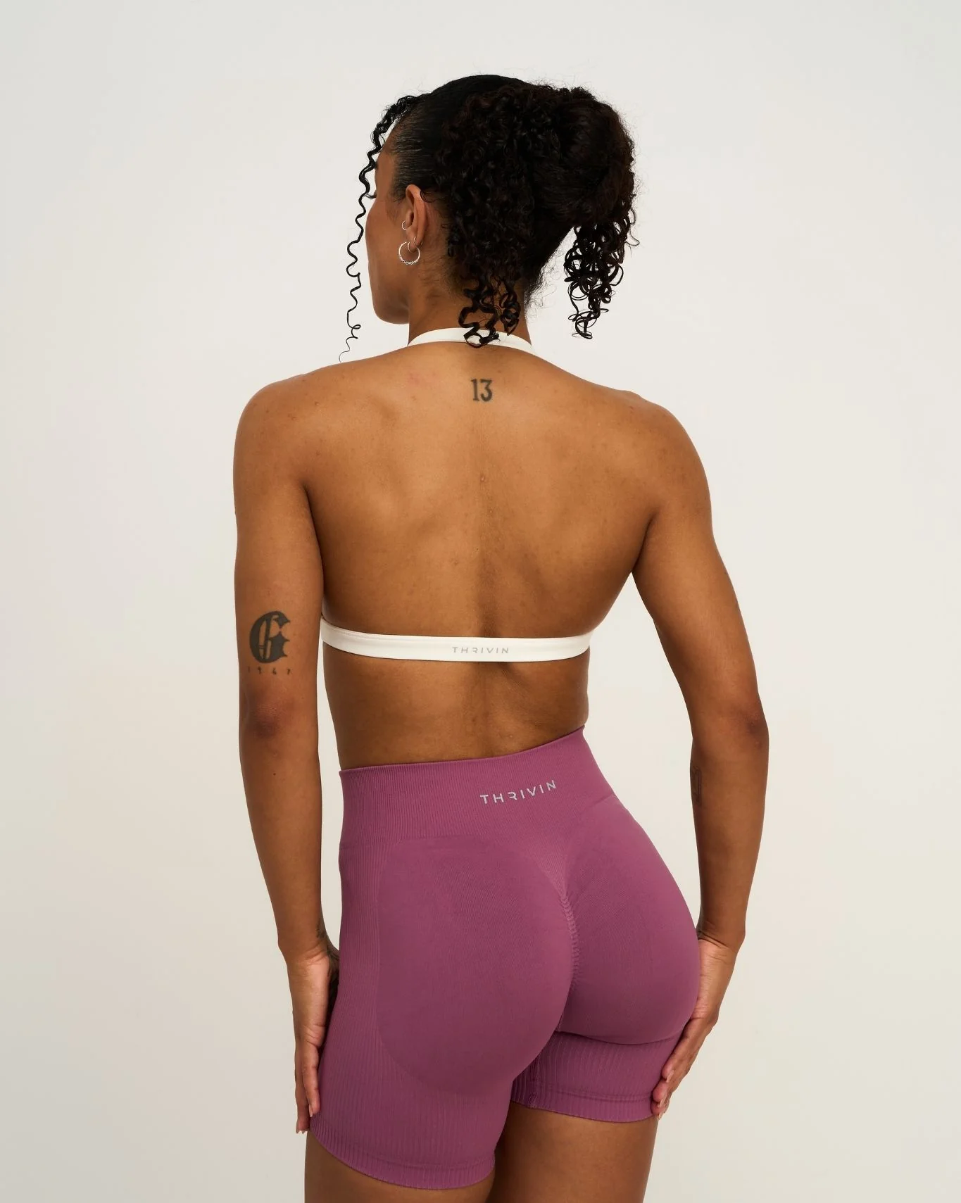 Elevate™ Sculpting Seamless V-Neck Halter Bra | Cream