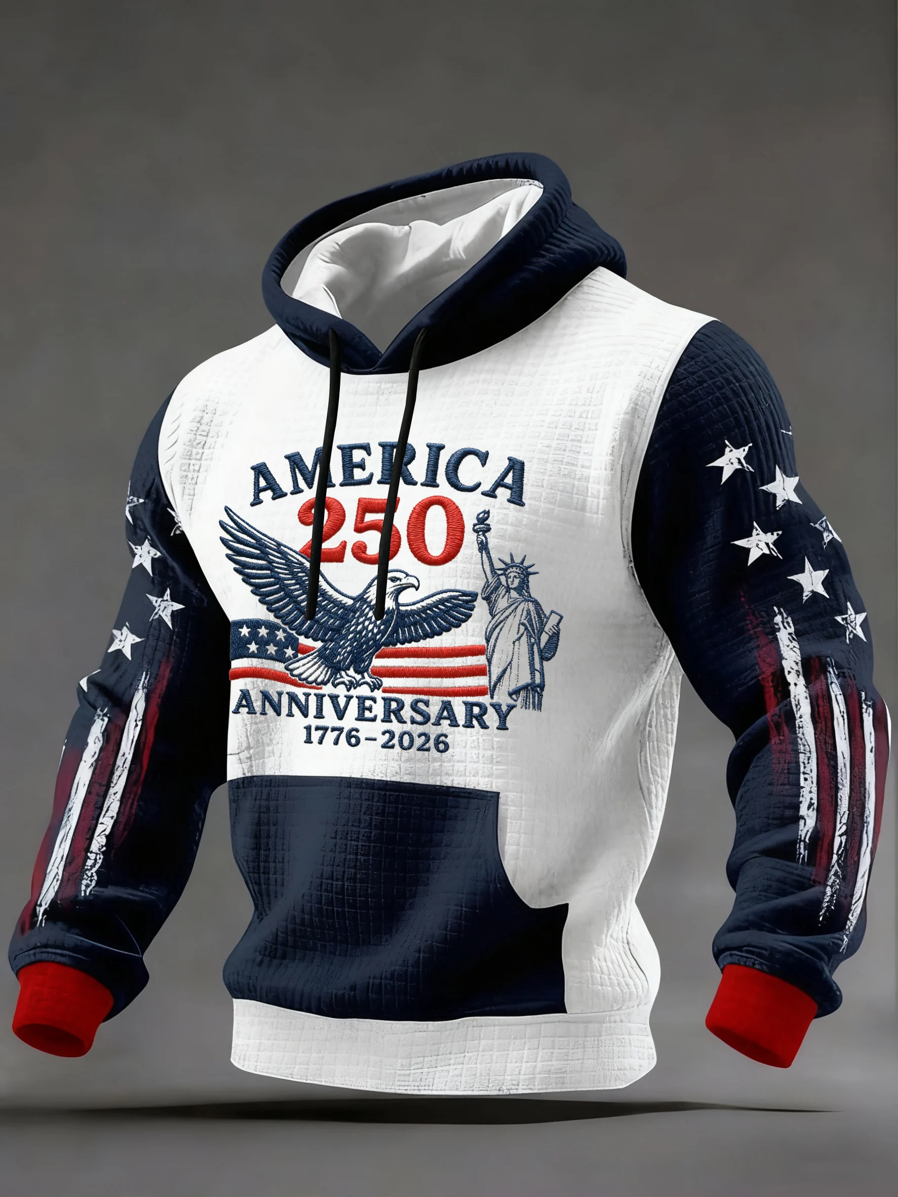 Men's Casual American 250th Anniversary Print Sweatshirt