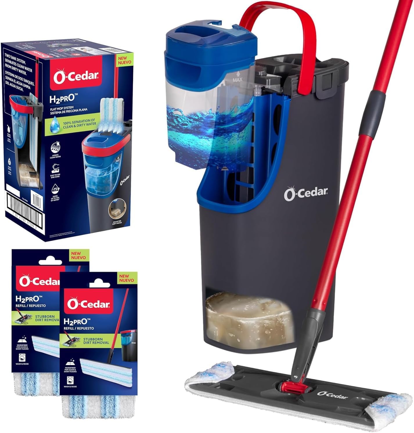 O-Cedar H2prO Flat Mop System