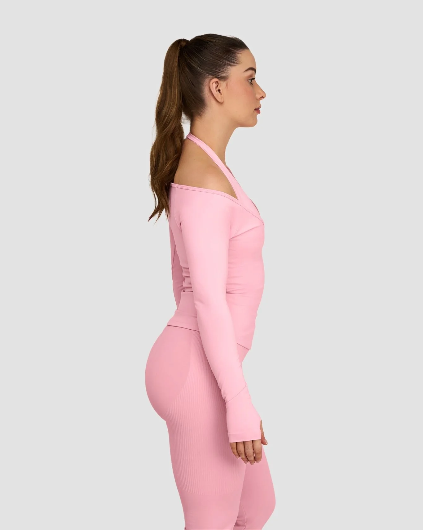 Elevate™ Sculpting Mid V-Waist Scrunch Flare | Cotton Pink