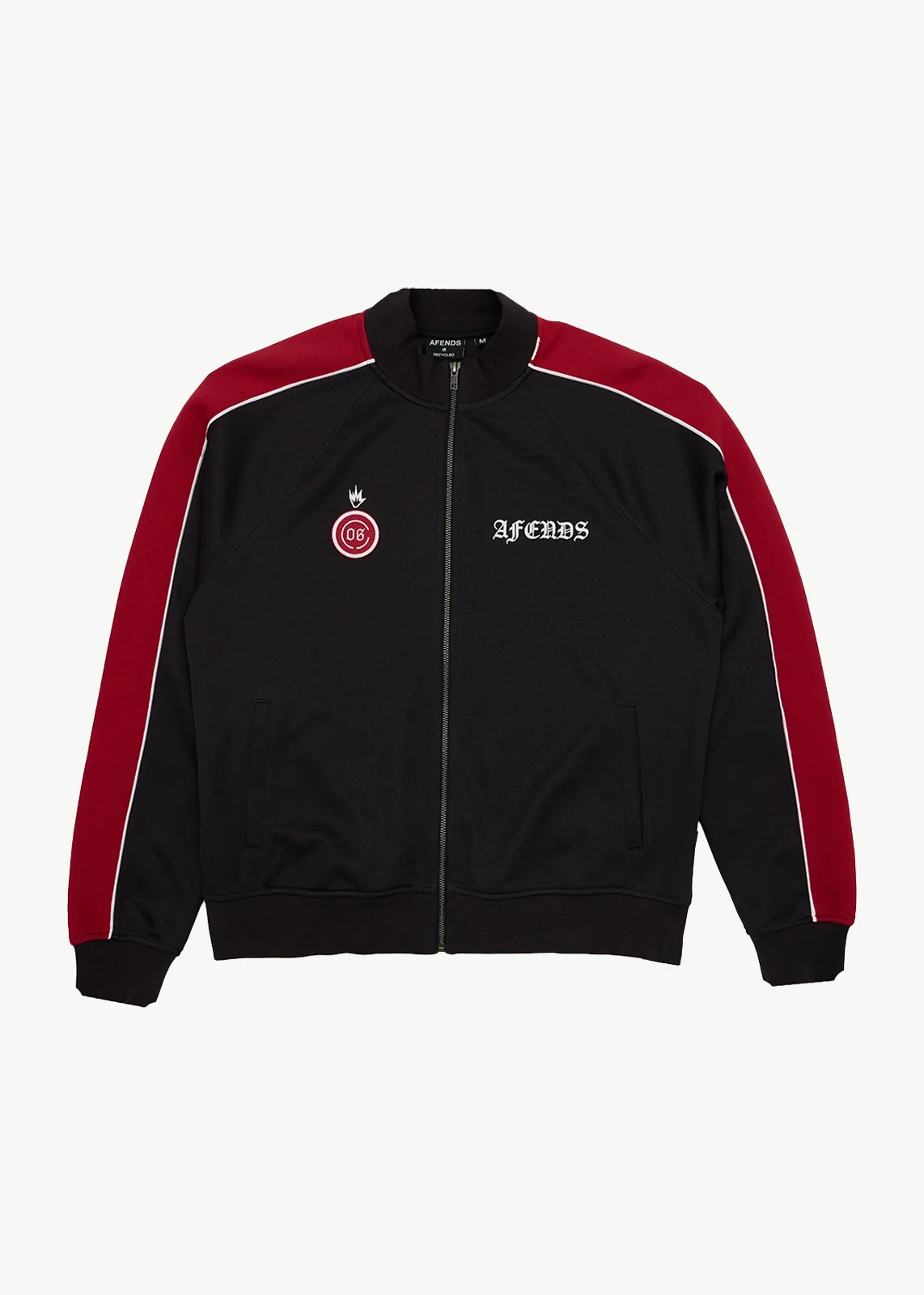 AFENDS Mens Holloway - Zip Through Track Jacket - Black