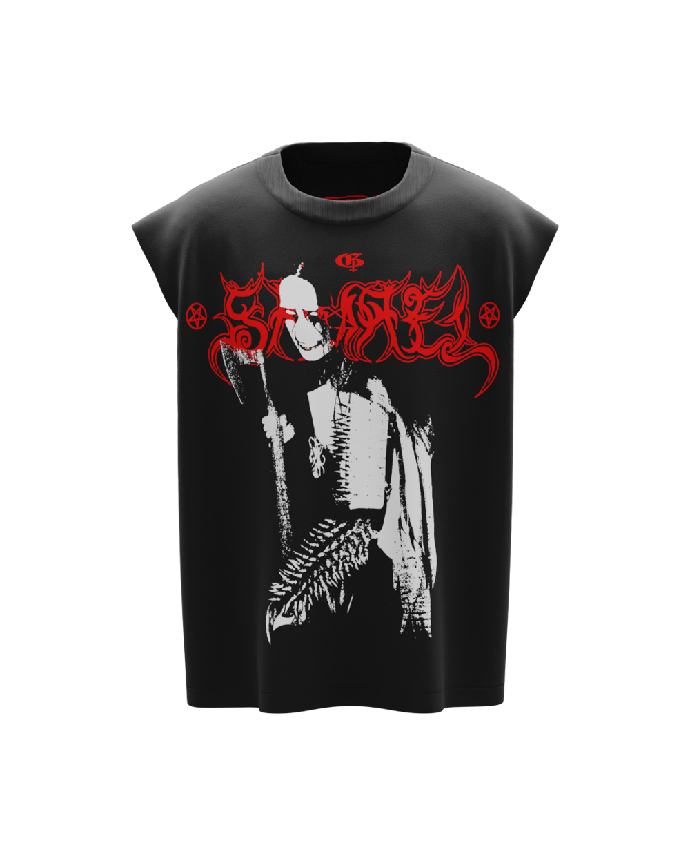 Samael Grave Black Boxy Unisex Vest