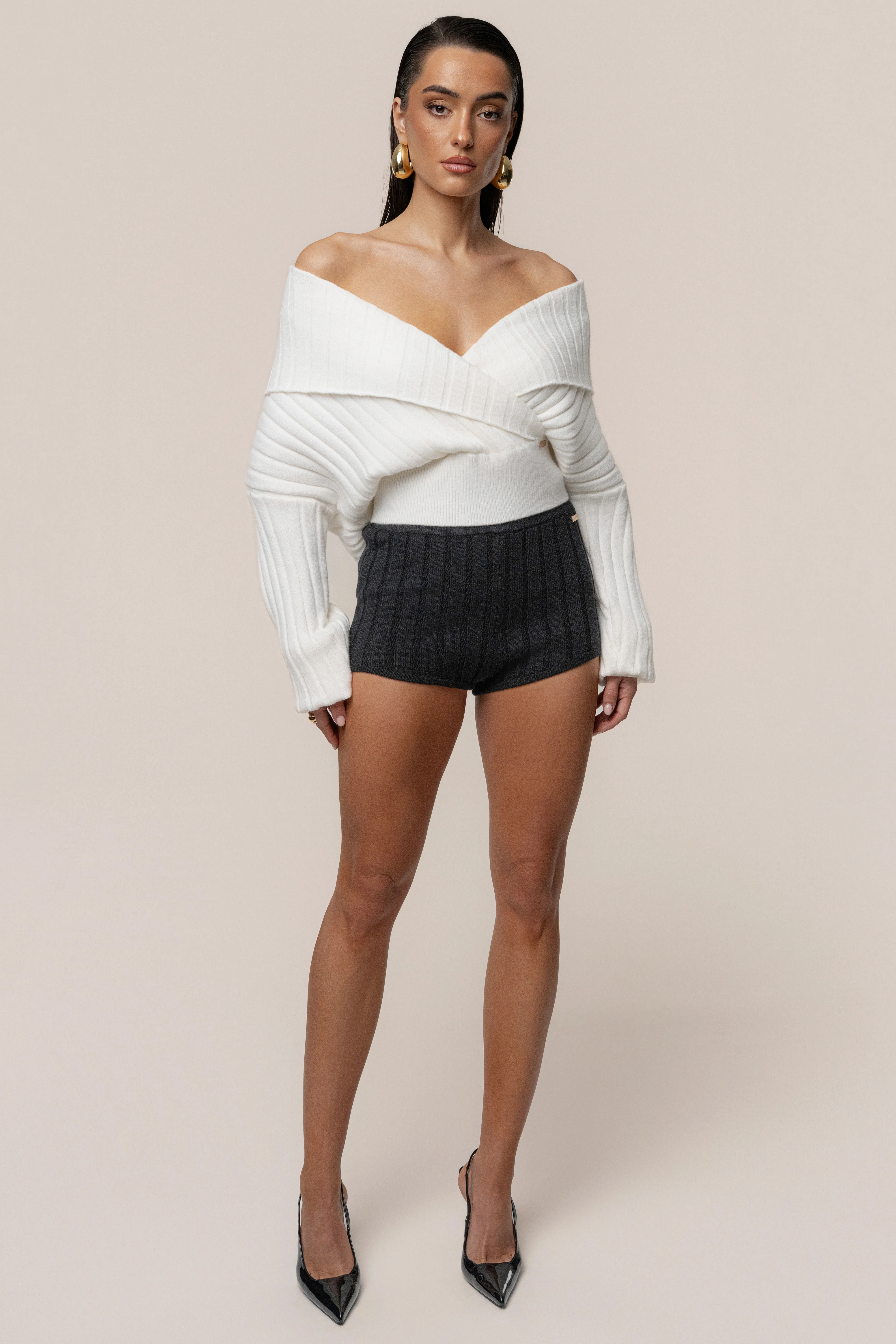 Ivory Ease Forward Knit Top