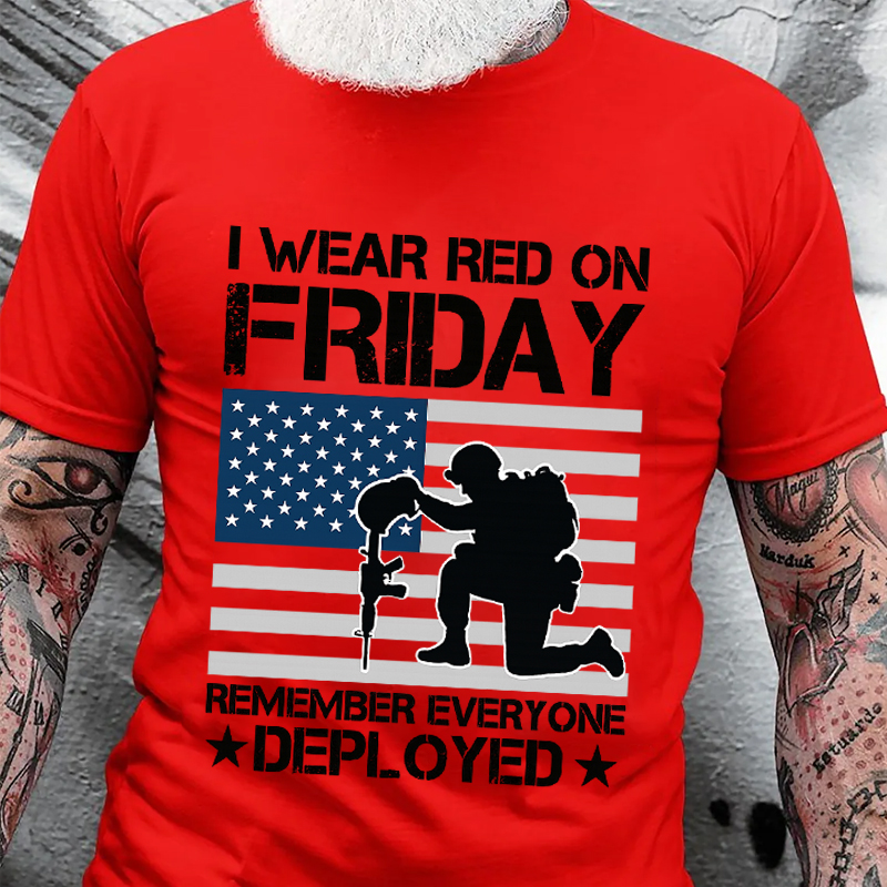 US Red Friday Printed Casual Men's T-Shirt