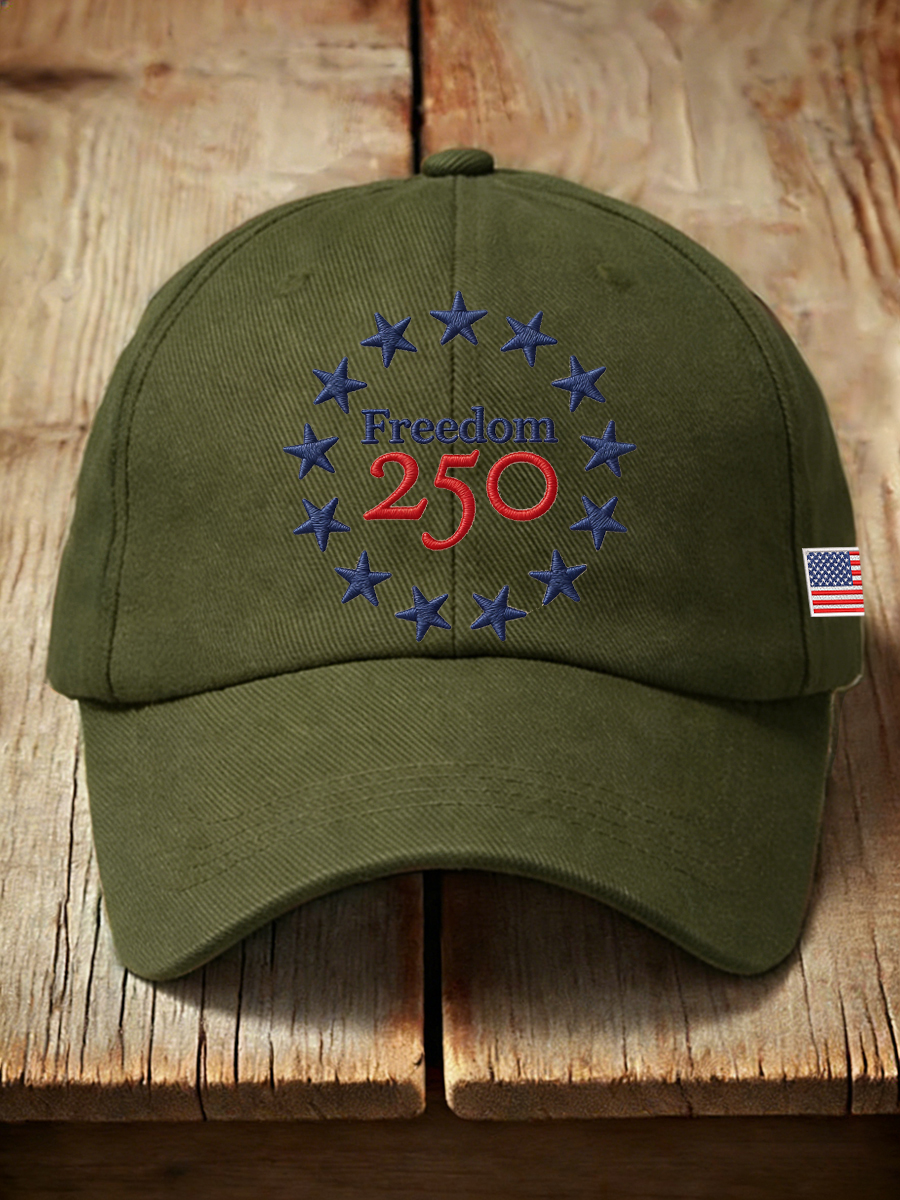 Unisex Freedom 250th Anniversary Embroidered Hat