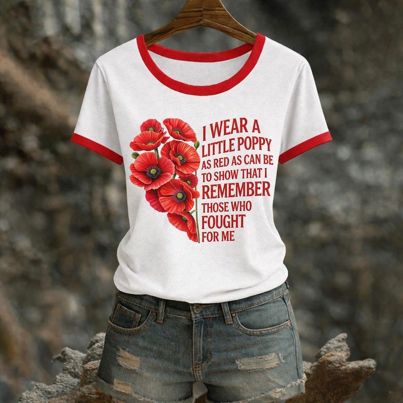 Women's Memorial Day Red Friday Printed T-Shirt