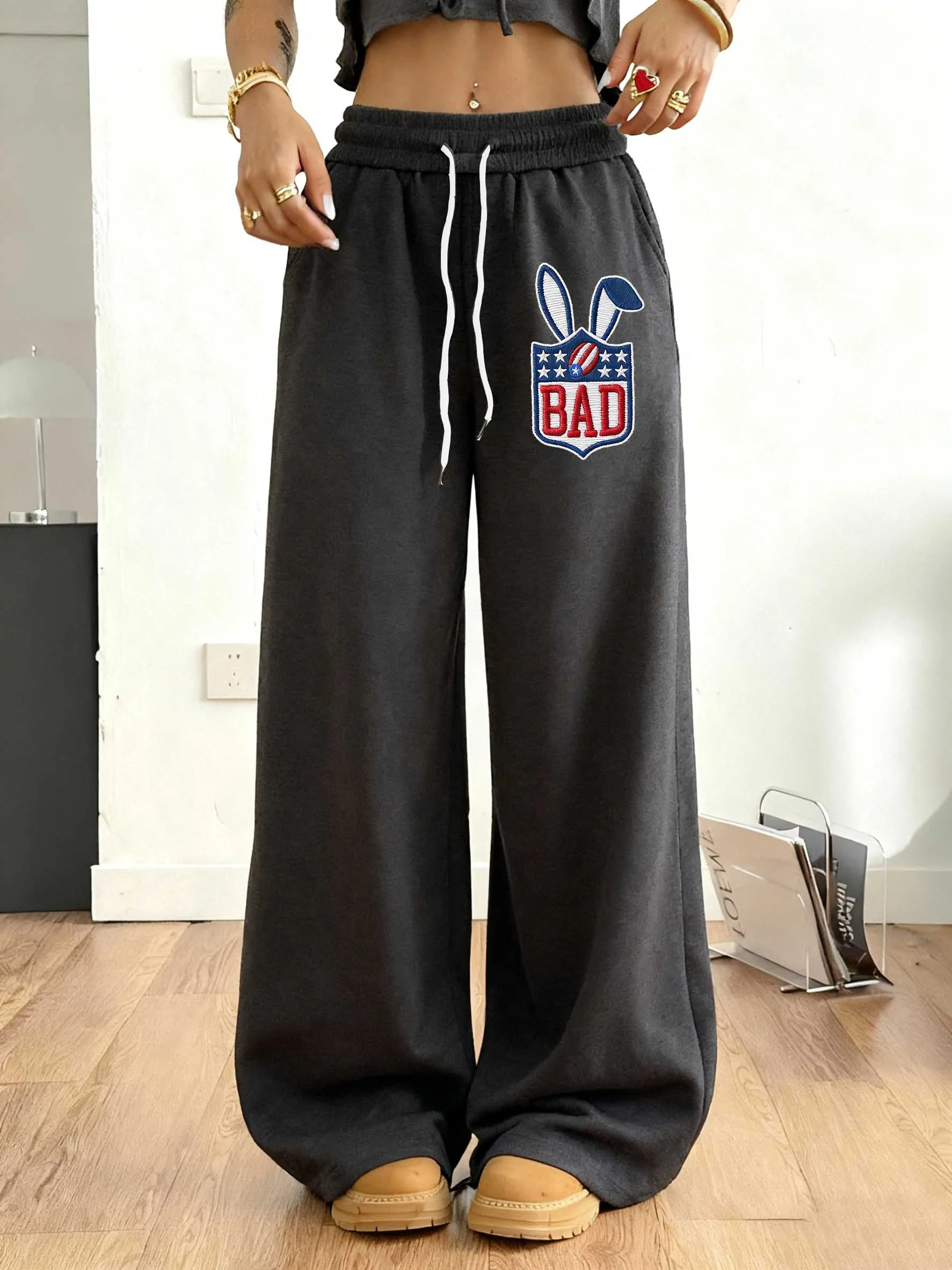 Women's Puerto Rican Print Casual Trousers