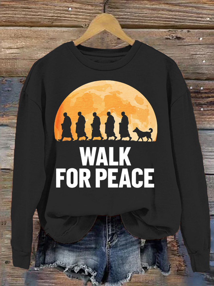 Walking For Peace Art Print Sweatshirt