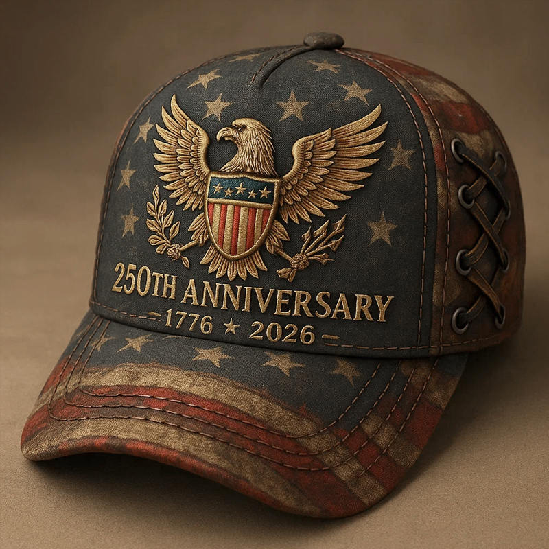 US Vintage  250th Anniversary Printed Casual Hat