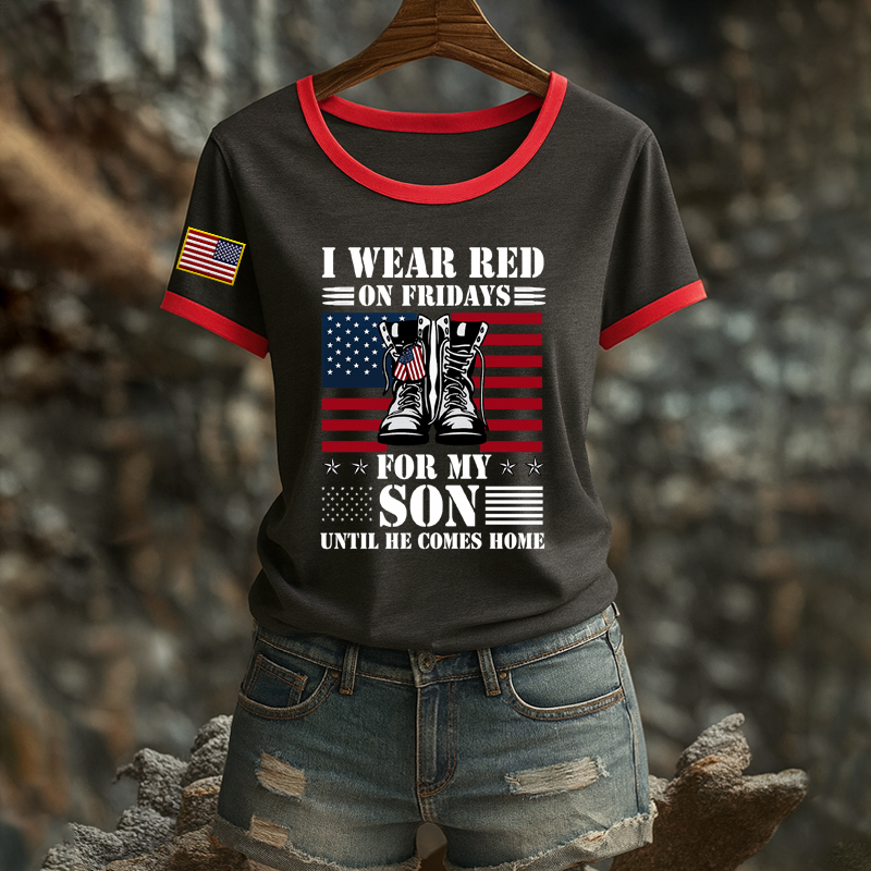 Women's Red Friday Veteran Print T-Shirt