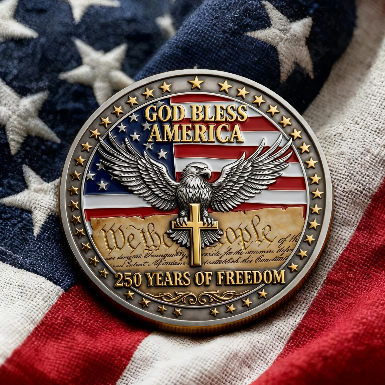🏆Flash Sale 60% OFF - 🇺🇸 250th Anniversary Commemorative Coin – “God Bless America”