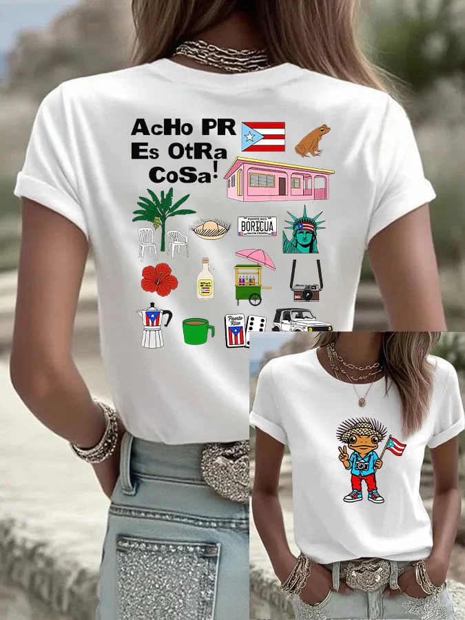 Women's Puerto Rico Print T-shirt