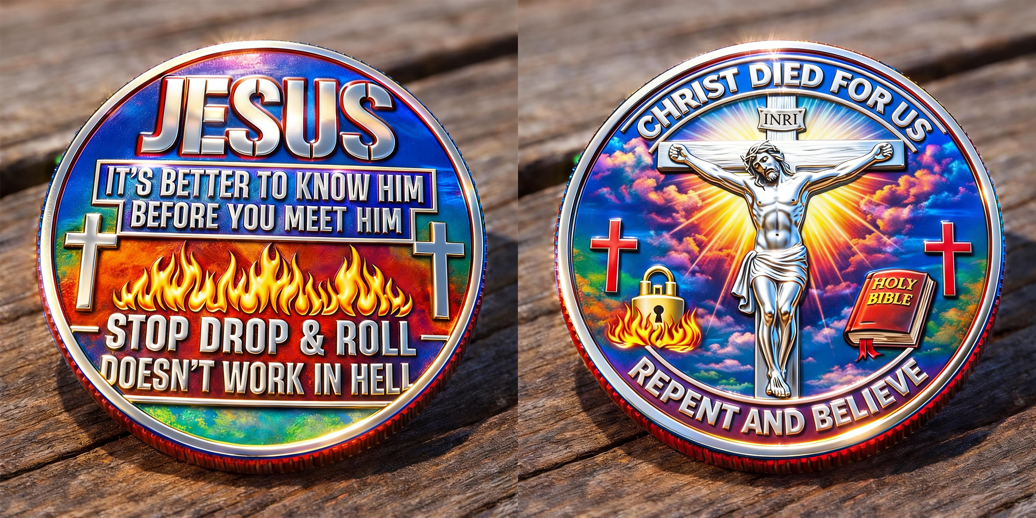 Jesus Christ Repent & Believe Challenge Coin