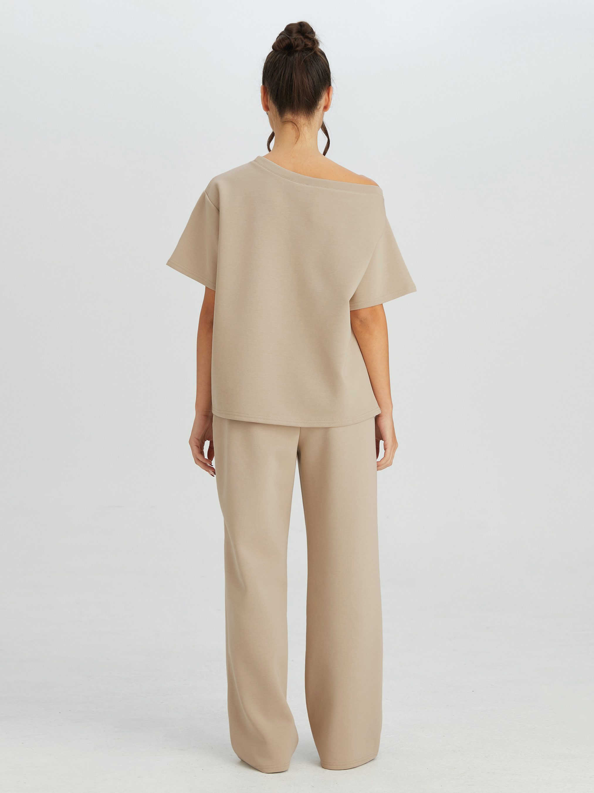 KatchMe Daily Soft Sloping Shoulder Top & Wide Leg Trousers Co-ord