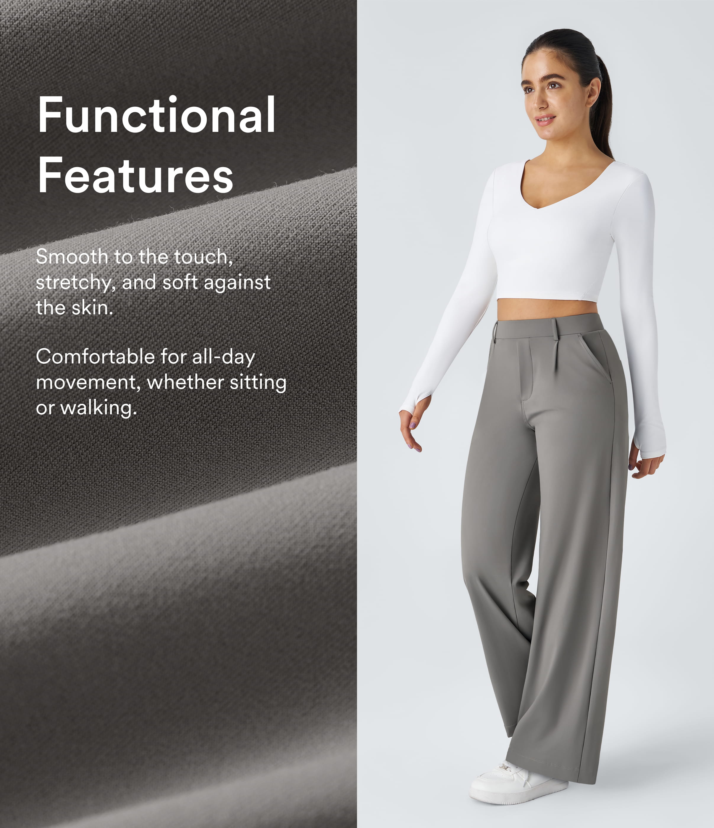 Halara Flex™ High Waisted Pocket Straight Leg Work Pants