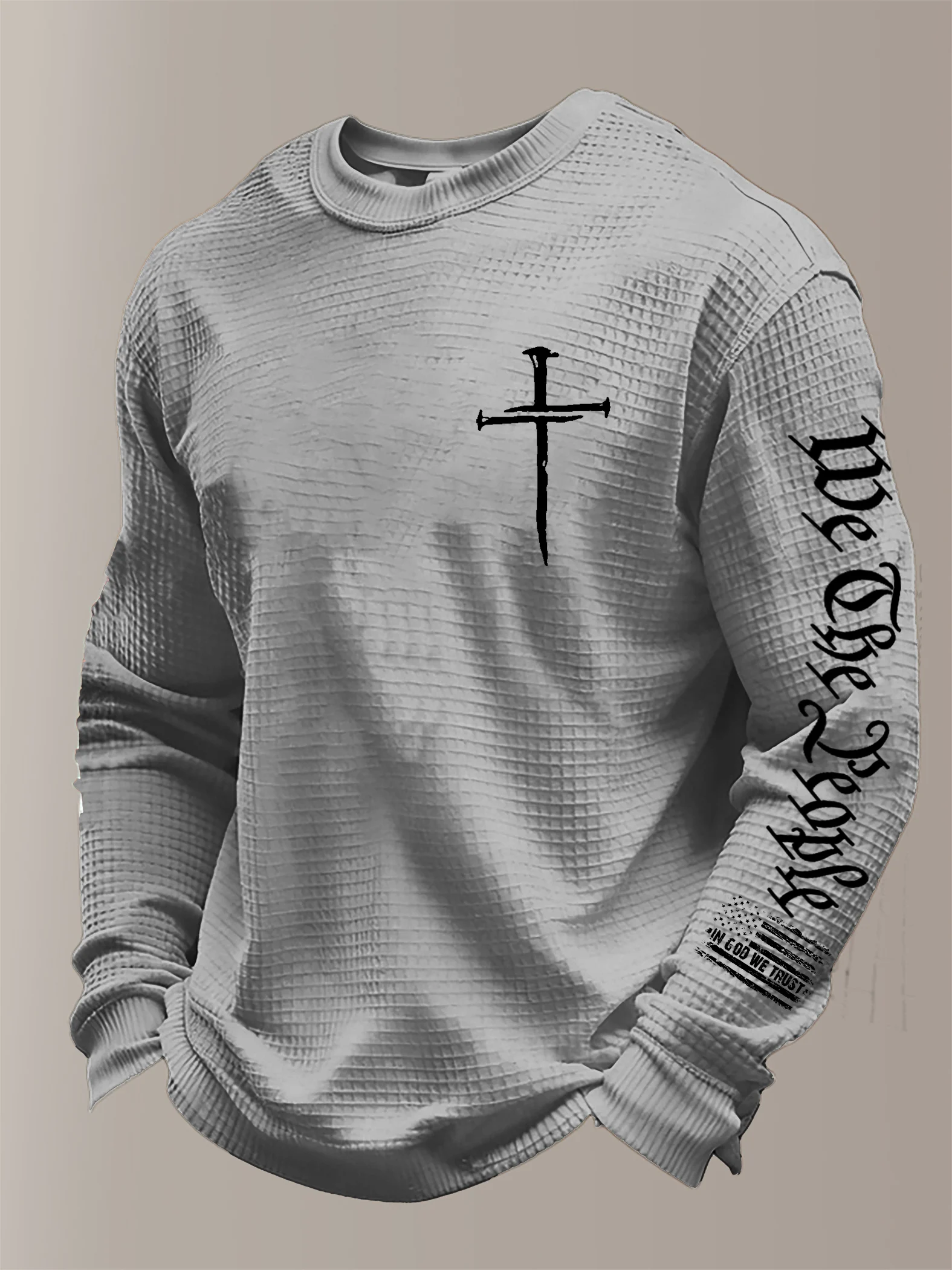 Men's faith Print Waffle T-Shirt-Fast Shipping