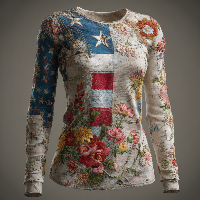 US 250th Anniversary Art Print Long-Sleeve T-Shirt