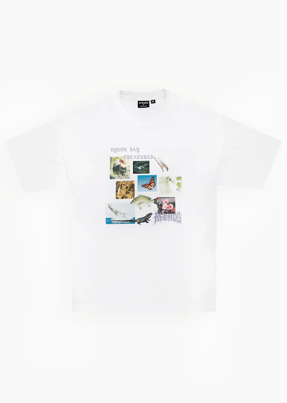 AFENDS Mens Creatures - Boxy Tee - White