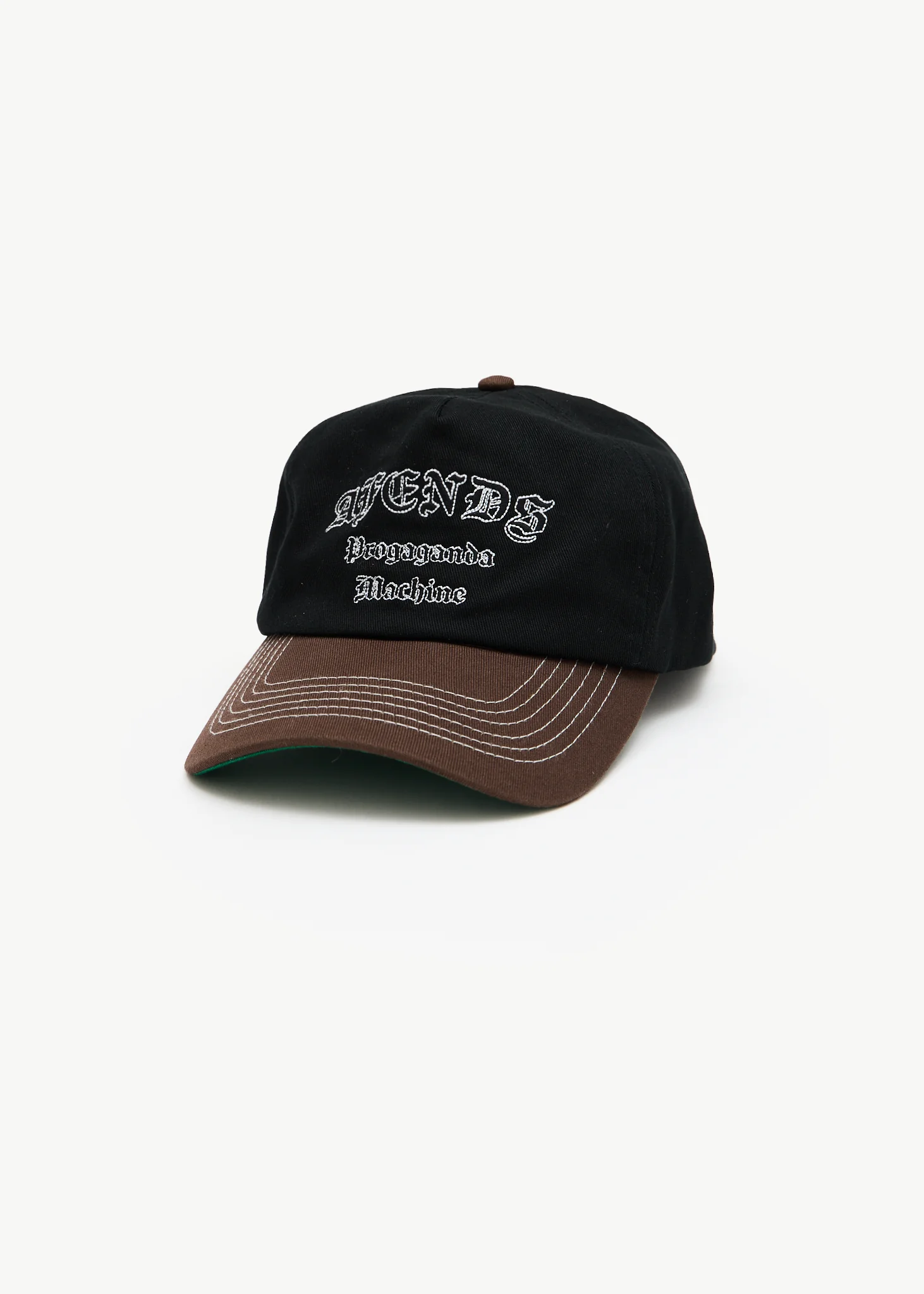 AFENDS Mens Machine -  Five Panel Cap - Coffee