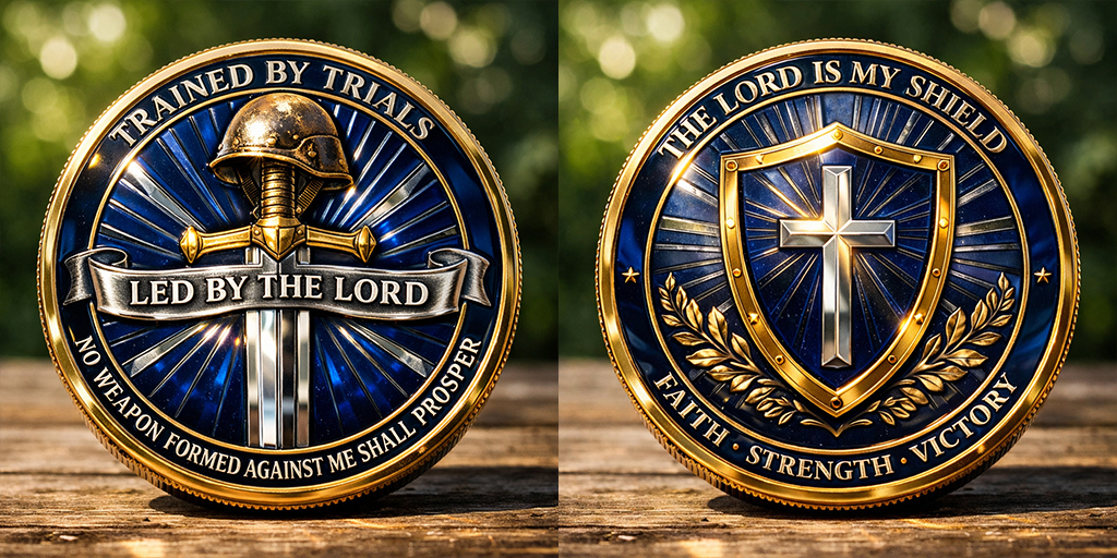 Faith & Strength Christian Challenge Coin