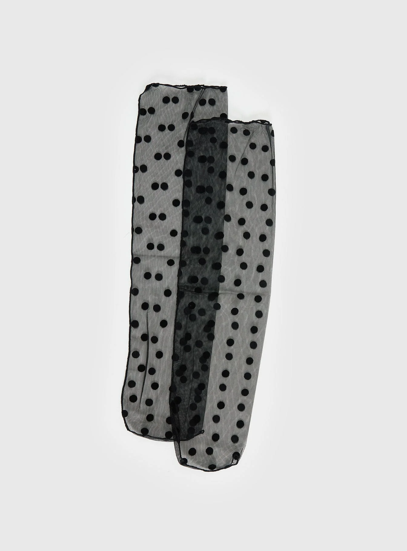Jaymie Sheer Socks Black Polka