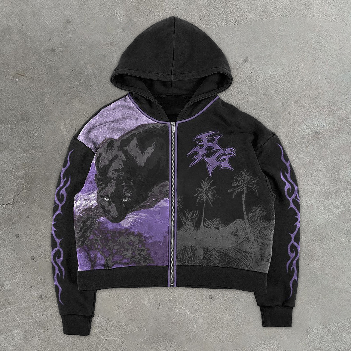 Panther Print Casual Street Hoodie