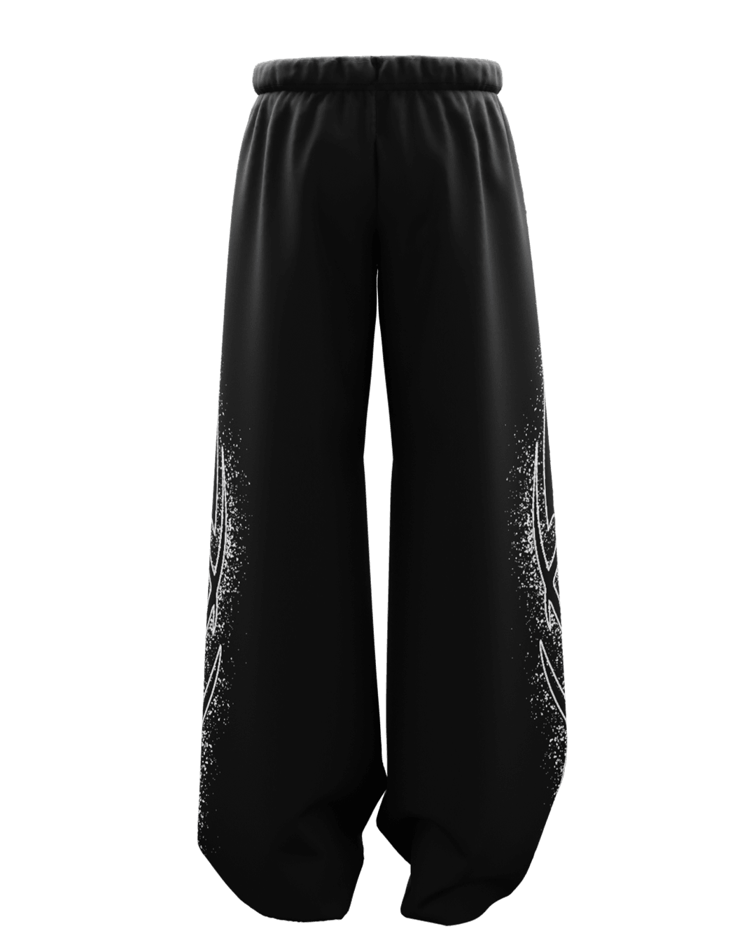 Nova Black Unisex Straight Fit Baggy Pants