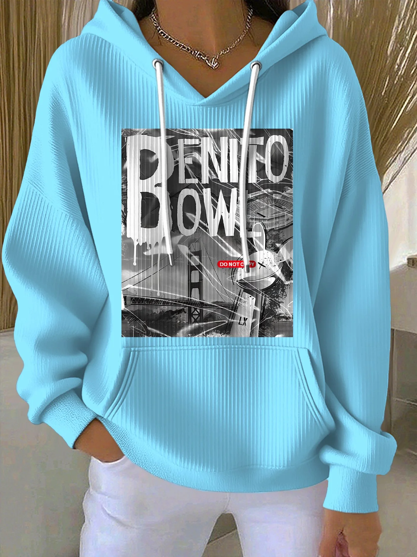 Women's Puerto Rico Singer Benito Bowl Print Casual Hoodies