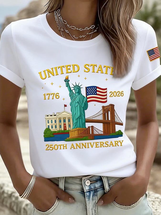 Women's  America 250th Anniversary Print T-Shirt