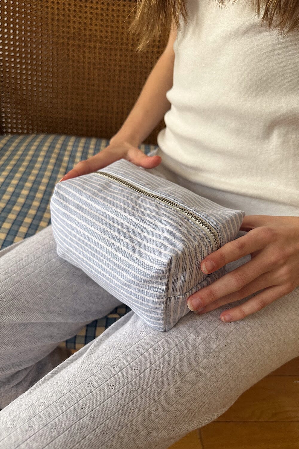 Striped Makeup Bag