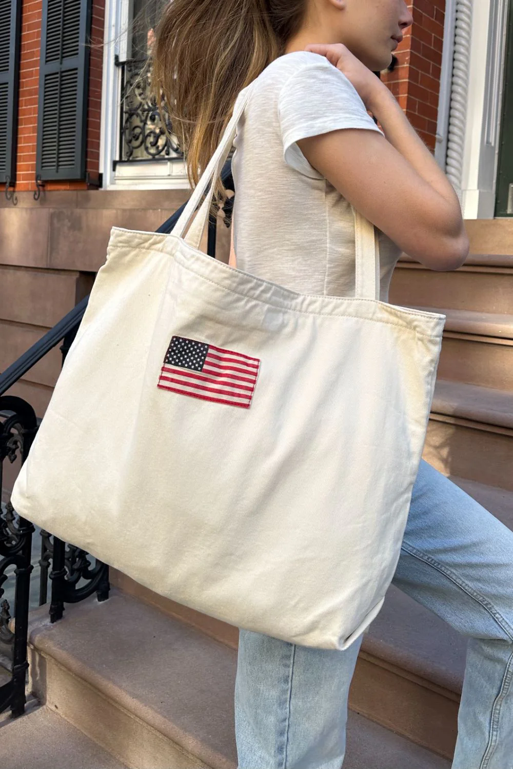 American Flag Tote Bag