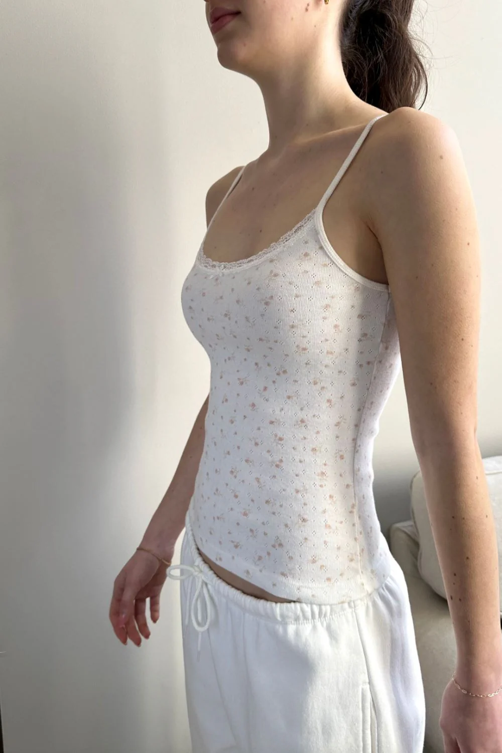 Skylar Floral Eyelet Lace Tank