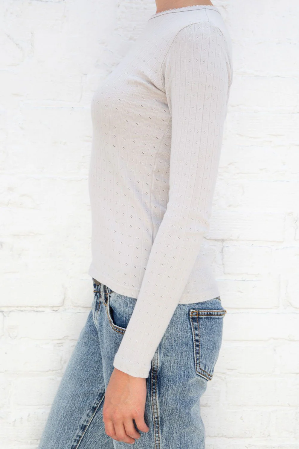 Leah Scallop Eyelet Top