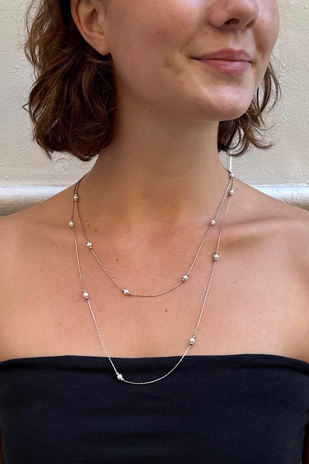 White Beaded Necklace