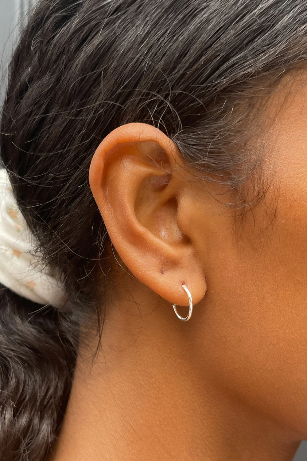 Sterling Silver Mini Infinity Hoop Earrings