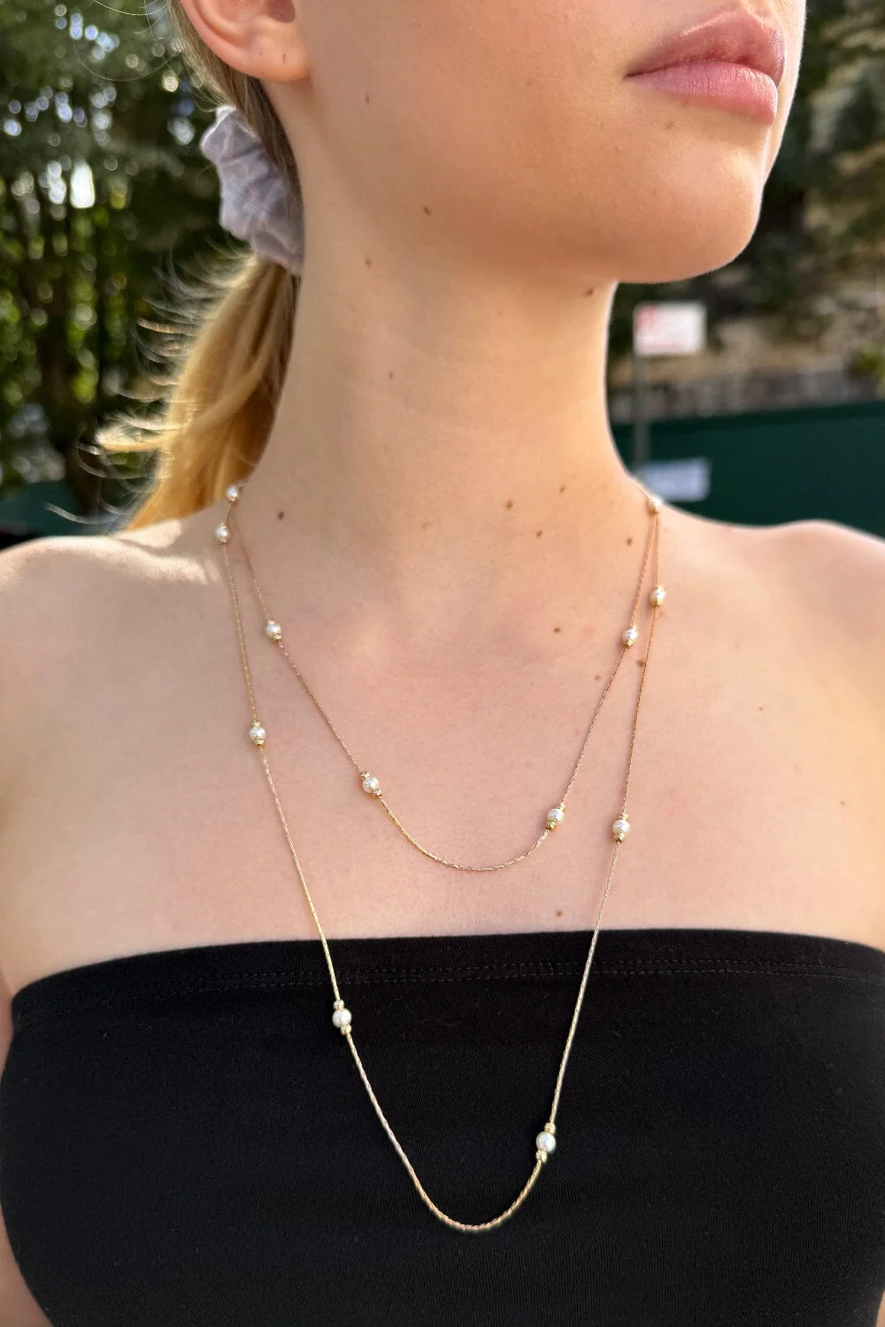 White Beaded Necklace