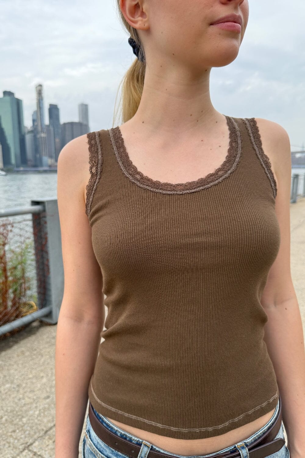 Ronnie Rib Lace Tank