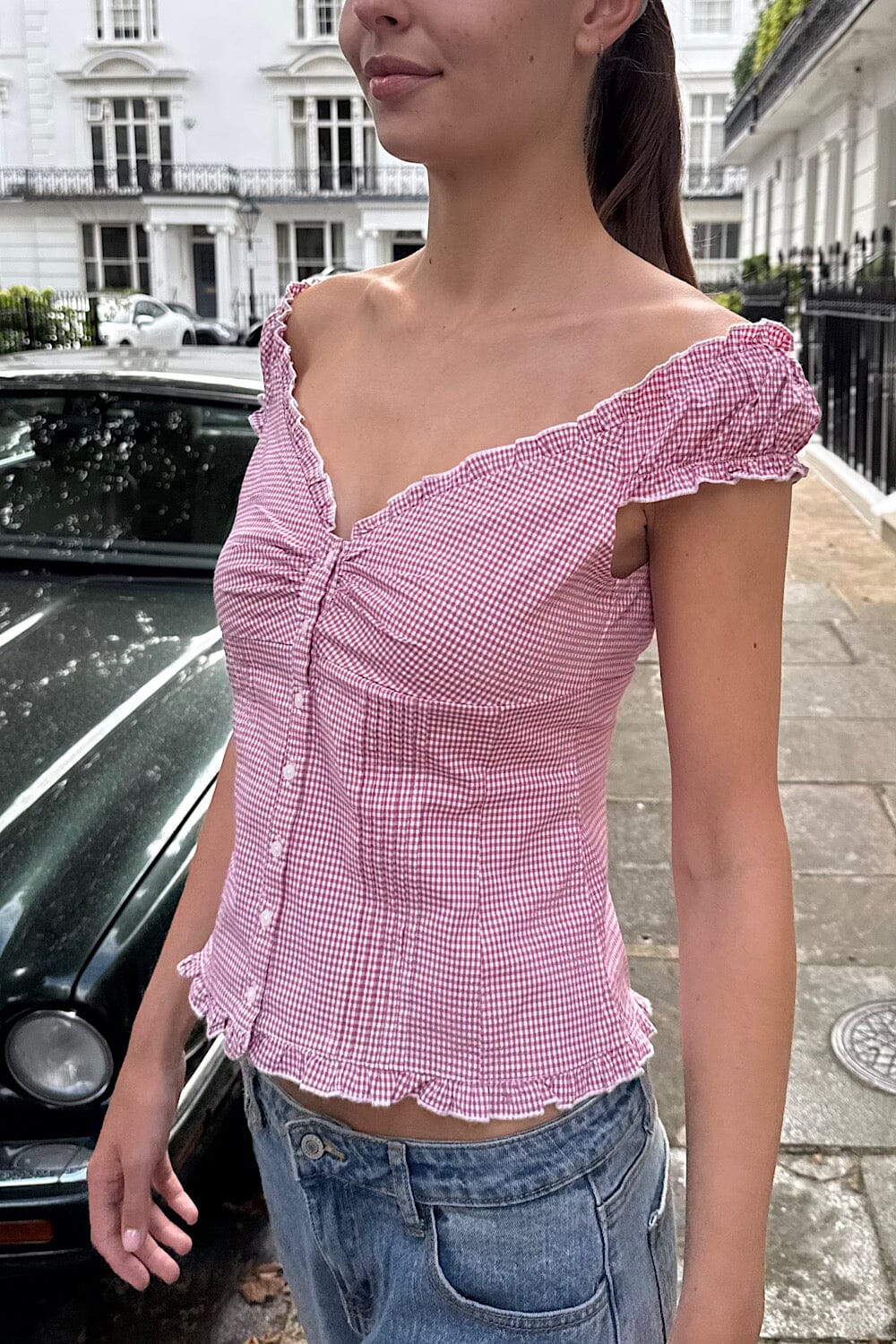 Elena Gingham Top
