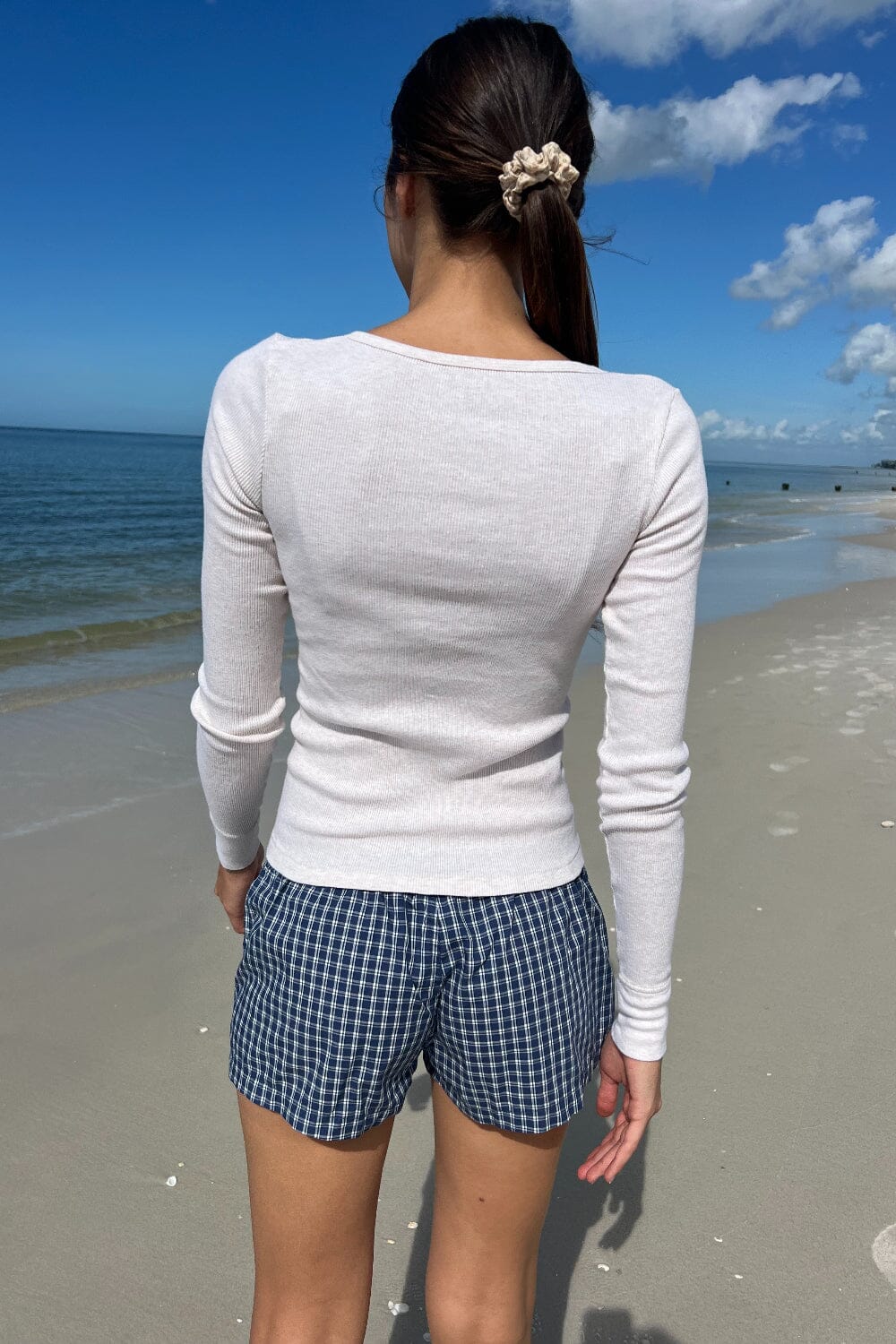 Zelly Long Sleeve Ribbed Top